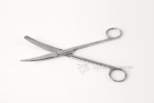 Ножиці хірургічні вигнуті з гостримк і тупим кінцем 18 см